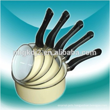 sauce pan milk pot cookware set with sigle plastic handle